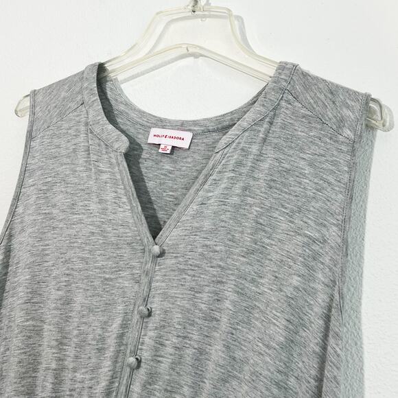 Molly & Isadora Plus Size Dress 1X Womens Tiered Ruffle Maxi Lounge Stretch Boho - Picture 3 of 6